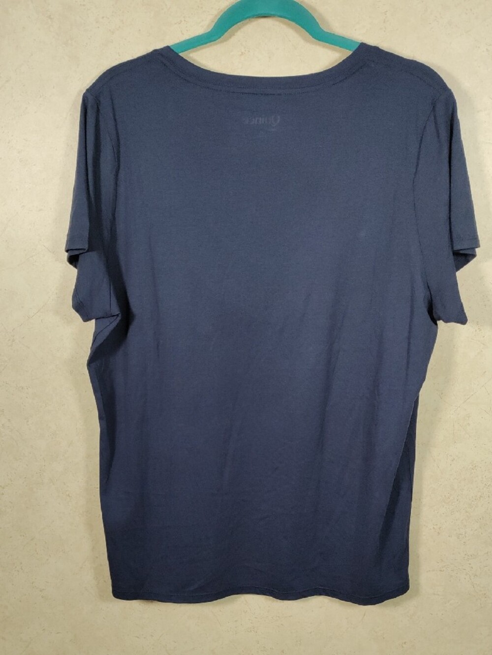 H179 Quince Navy V-Neck Short Sleeve Cotton Modal Tee XL NWOT - Picture 5 of 9